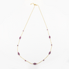 14K gold necklace with rubies