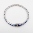 Blue Silver Tennis Bracelet