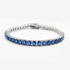 Blue Silver Tennis Bracelet