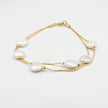 Two-row white pearl bracelet
