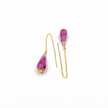 Necklace earrings with purple cake